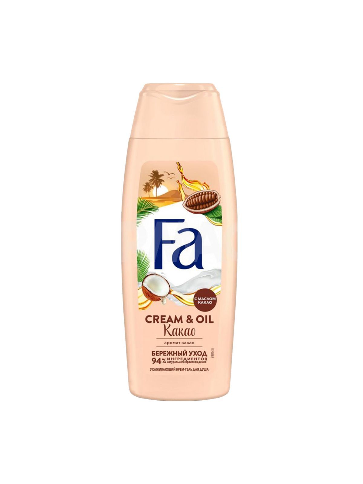 Fa Чувственный крем-гель для душа CREMA & OIL Какао Бережный уход, 250 мл