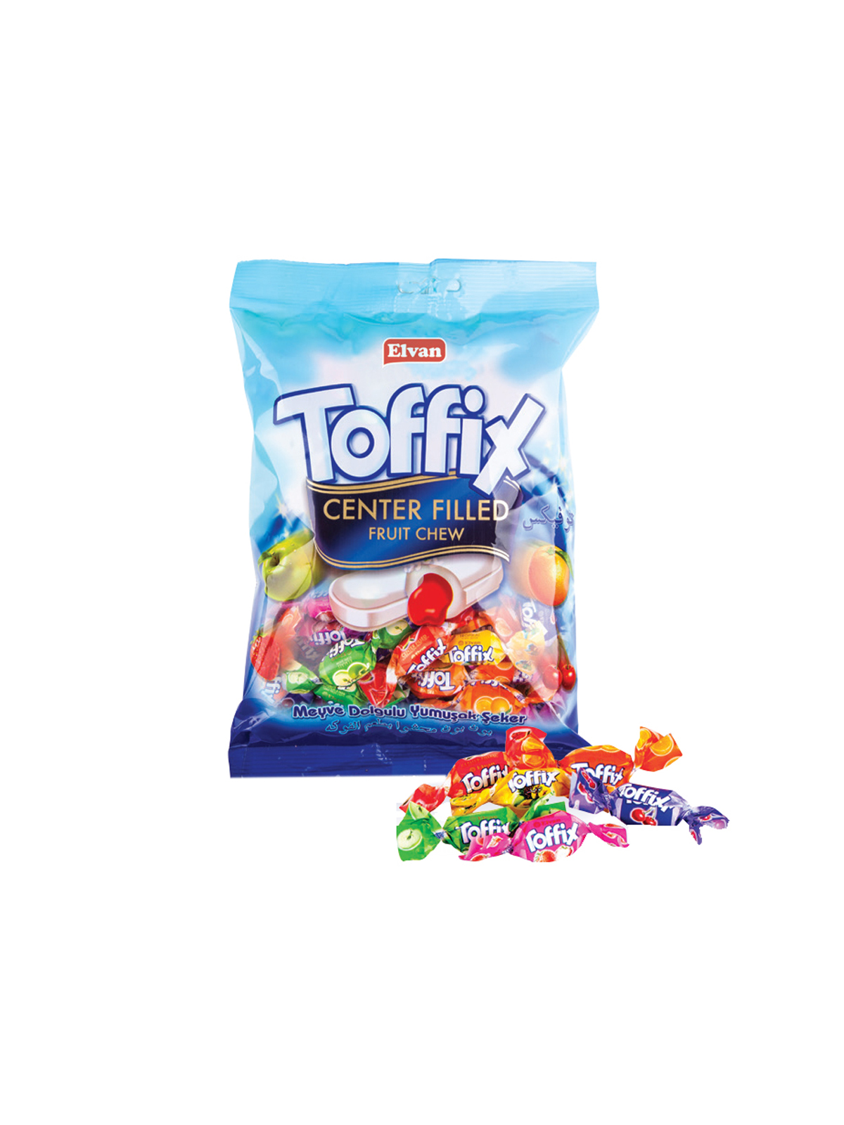 Карамель жевательная с начинкой TOFFIX  MIX BAG 90г