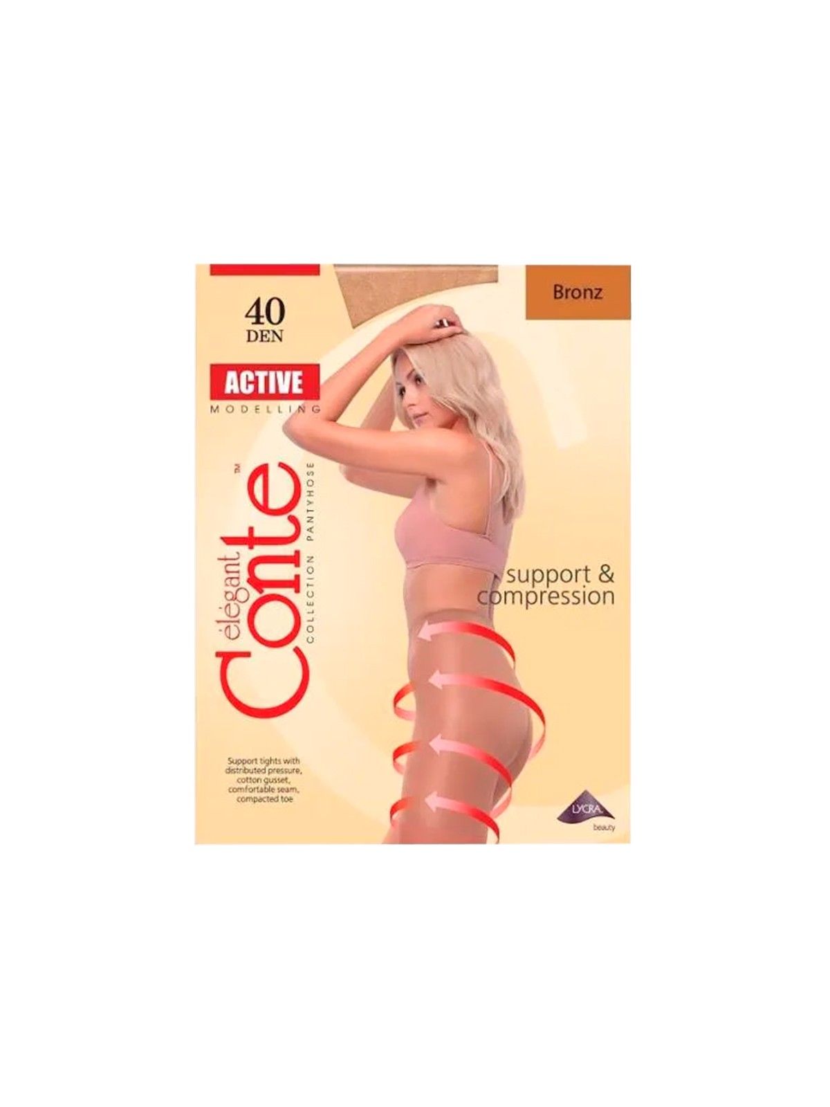 Колготки женские CONTE ELEGANT ACTIVE 40, р.3, bronz