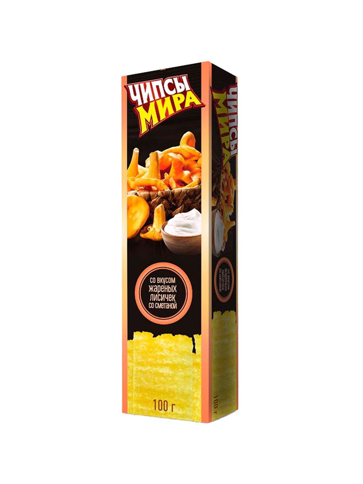 Чипсы МИРА со вкусом жареных лисичек со сметаной 100 г