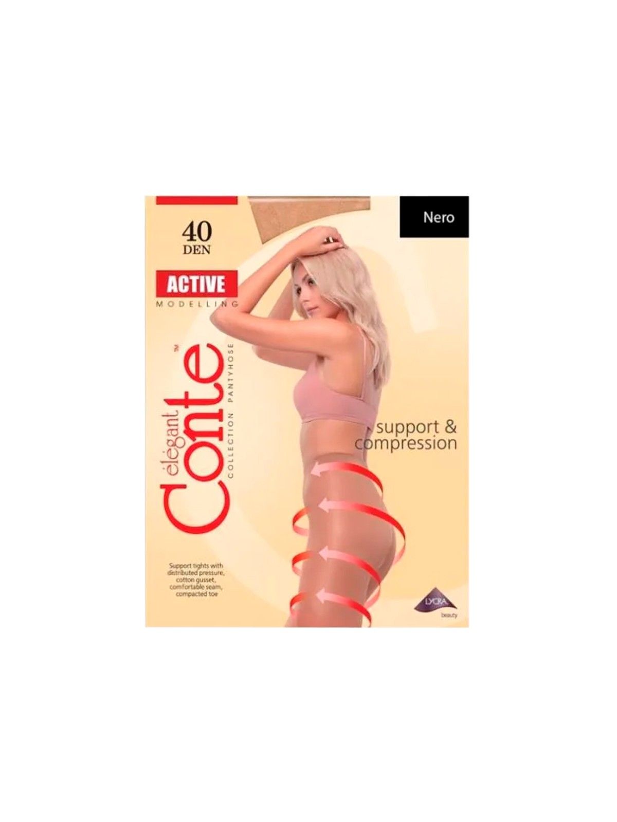 Колготки женские CONTE ELEGANT ACTIVE 40, р.3, nero