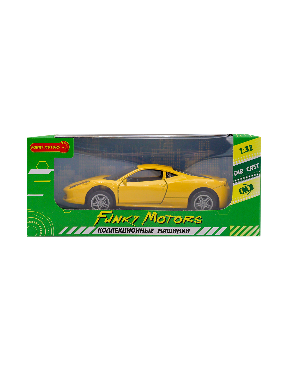 Машинка инерционная "Funky Toys" DIE-CAST, 1:32, металл, открыв.двери, в коробке, в асс-те