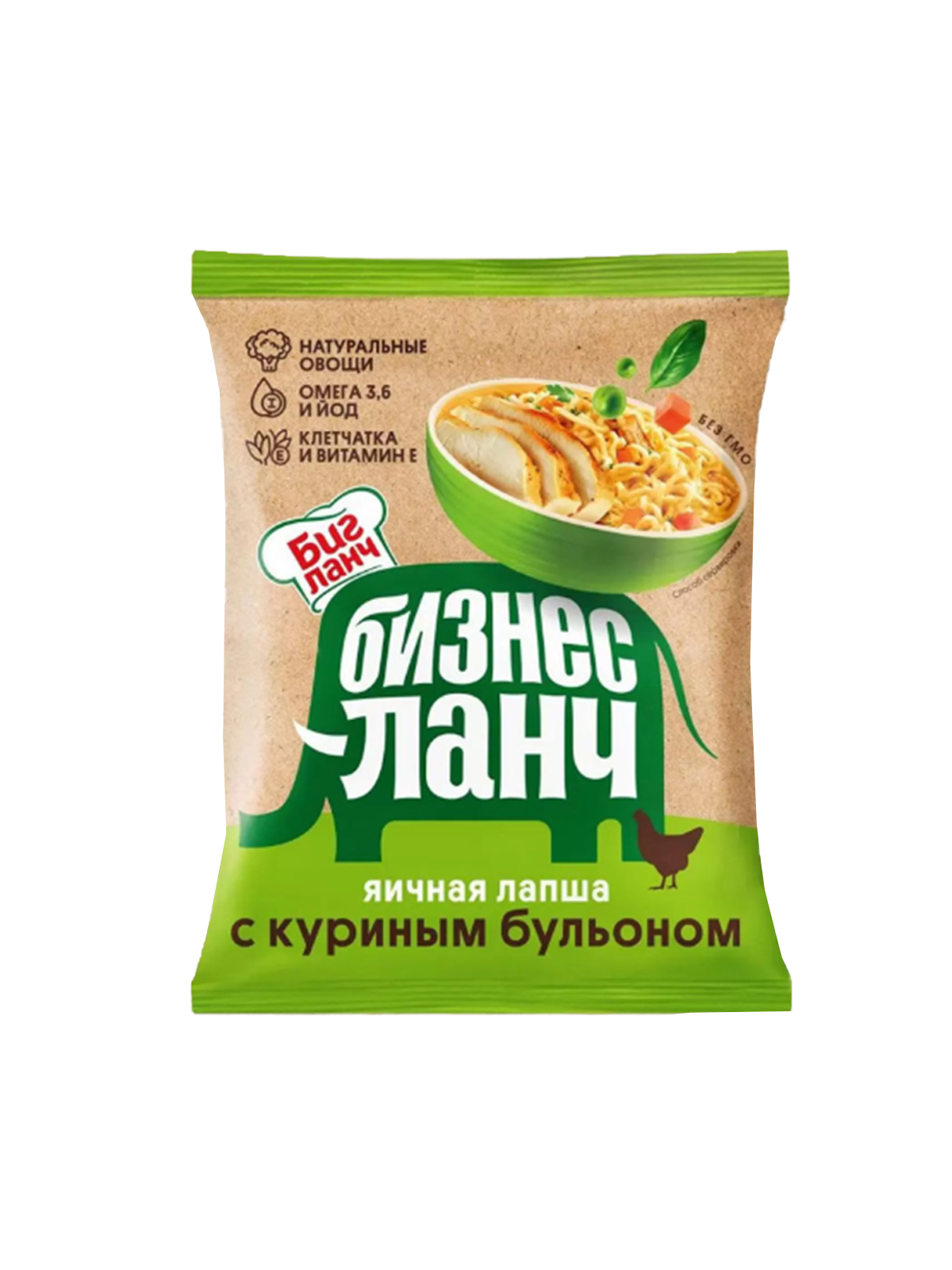 Лапша яичная  б/п "Бизнес ланч" с куриным бульоном 45г*