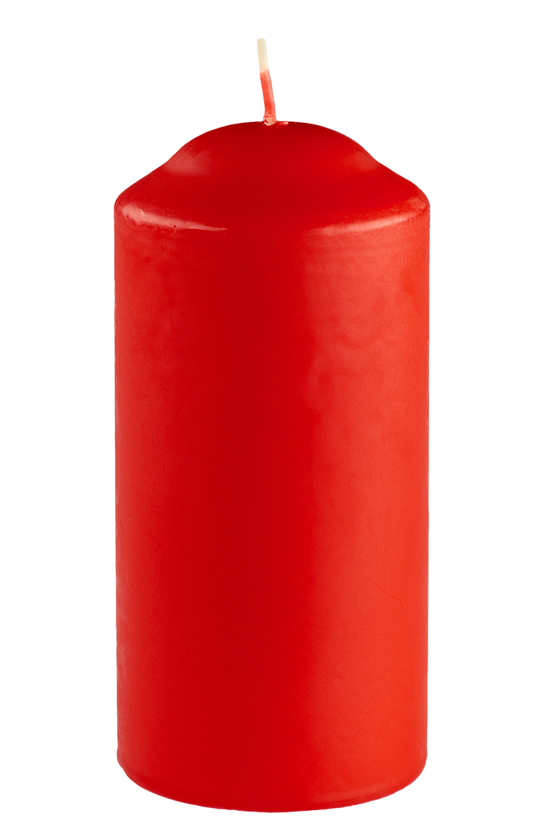 Свеча столб 12 см "Красная"