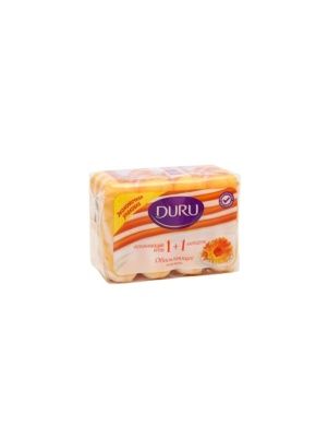 Крем-мыло туалетное Duru 1+1, 4x80г Увлажняющий крем и календула