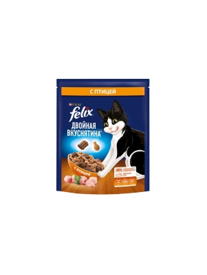 Сухой корм Феликс Двойная Вкуснятина птица 200г