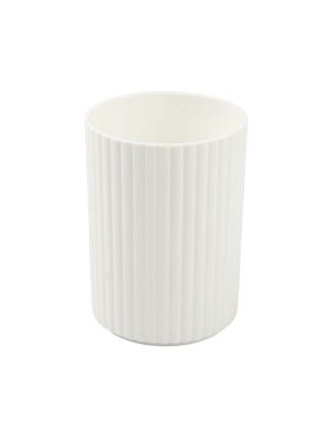 Стакан для зубных щеток "Modern white", 7.5*7.5*10.5 см (PZ012)