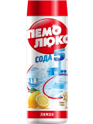 Порошок чистящий "Пемолюкс Лимон" (СИЛА-5 Сода эффект), 480гр.