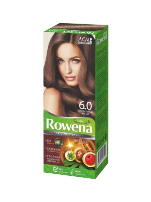 Стойкая крем-краска для волос Rowena soft silk тон 6.0 натуральный русый