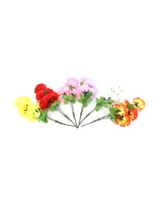 Букет искусственный "Гвоздика", 6 цветков, 35 см