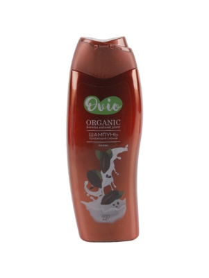 Шампунь для волос OVIO ORGANIC keratin natural plant придающий сияние «Какао», 400 мл
