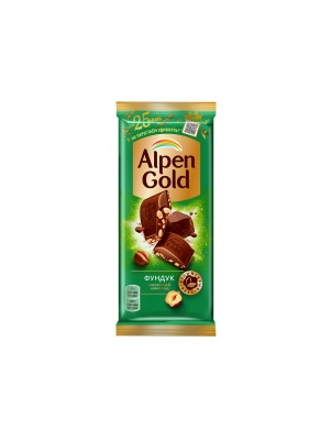 Шоколад молочный "Альпен Гольд" с фундуком 80г
