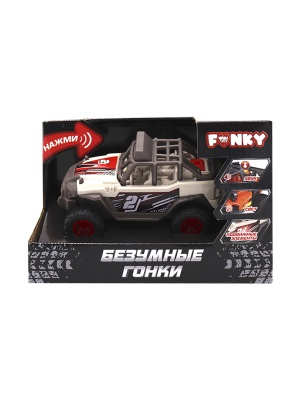 Машинка  джип "Безумные гонки" со светом и звуком, 12 см, Funky Toys