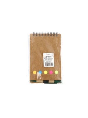 Блокнот для записей с ручкой + стикеры, 15*8,5 см