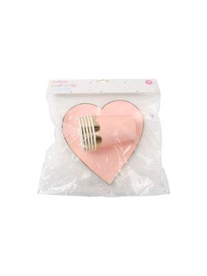 Набор бумажной посуды "Heart", 10 шт