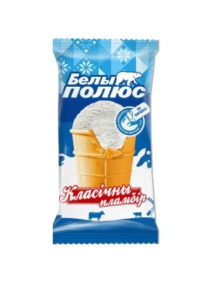 Пломбир с аром. ванилина в ваф. стаканчике "БЕЛЫЙ ПОЛЮС КЛАССИЧЕСКИЙ", 70г