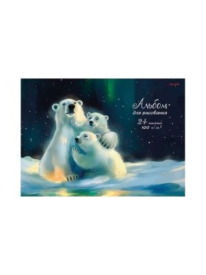 Альбом для рисования А4 24л. скрепка, лен в асс-те ПХ, А24-7324