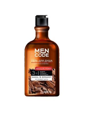 MEN CODE Гель для душа ABSOLUTE POWER с экстрактами сандала и бергамота флакон/флиптоп 300мл