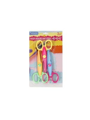 Набор ножниц фигурных, 3 шт, 13 см