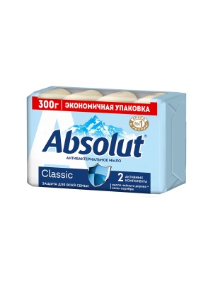 Мыло туал тв антибакт 'ABSOLUT ABS' ультразащита, (эконом-пак  4*75 г)