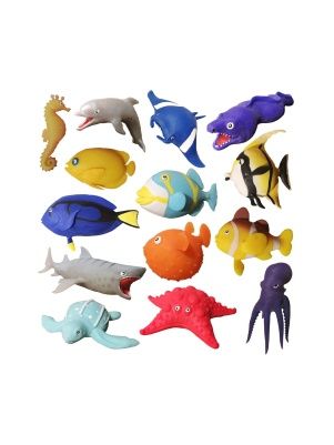 Фигурки-тянучки животных ВЛАСТЕЛИНЫ КАРИБСКОГО МОРЯ 58CN22, в ассорт., 14шт/шоубокс
