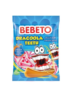 Жевательный Мармелад (ТМ ВЕВЕТО) DRACOOLA TEETH со вкусом клубники и ванили 70г