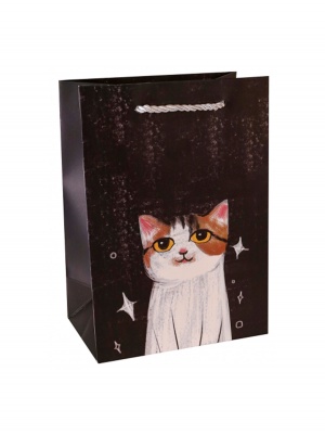 Пакет подарочный с глянц. лам. "Волшебный котёнок" 26,4х32,7х13,6 см (L)
