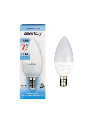 Светодиодная (LED) Лампа Smartbuy-С37-07W/4000/E14 (SBL-С37-07-40K-Е14)