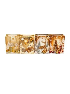 Пакет подарочный "Gold", 23*18*10 см (XMASGB292)