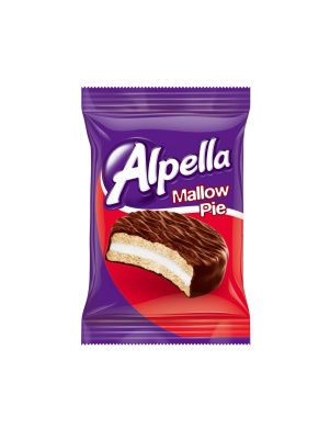 Alpella сэндвич-печенье покрытое шок. глаз.  с маршмэлоу 28г