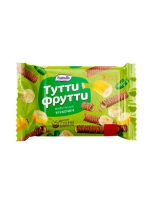 Вафельные трубочки с начинкой со вкусом банана  250 г