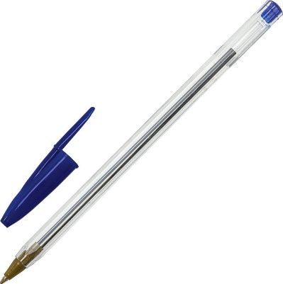 Ручка шариковая "STAFF Basic Budget" цв.синий, линия 0,5мм