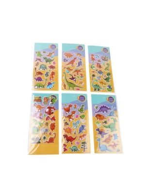 Наклейки декоративные пластиковые "Динозавры", 9,4*18 cм, микс (K2431203-2)