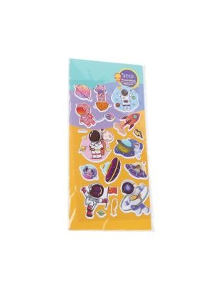 Наклейки декоративные пластиковые "Космос", 9,4*18 cм, микс (K2431203-1)