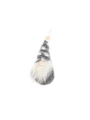 Сувенир новогодний "Гном", серый, 7*14*6 см