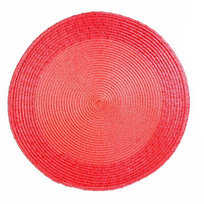 Салфетка плетеная, круглая, d=38 см, микс цвета (РМ-065)