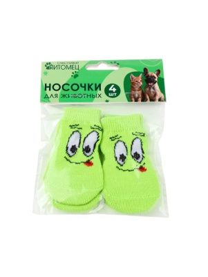 Носочки для животных, 4 шт, размер S, M, L, микс дизайна