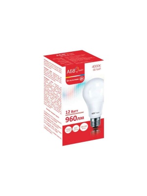 Лампа светодиодная "АБВ LED лайт Standart" A60 12W E27 4000К