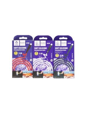 Кабель для зарядки, Iphone, 1.0М, 2.4А, силикон