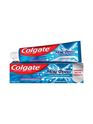 Паста зубная Colgate Макс Фреш с освежающими кристаллами взрывная мята 100мл