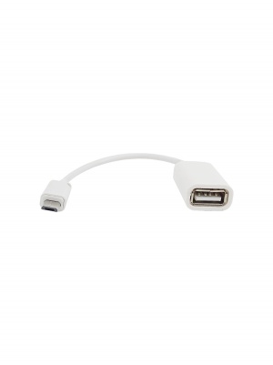 Кабель "LuazON", micro USB - OTG USB, 15 см, белый