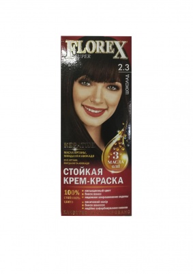 Стойкая крем-краска д/волос "Florex super", тон .2.3 Шоколад