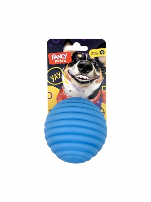 Игрушка для животных "Мяч" рифл., 8 см