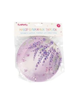 Набор бумажных тарелок "Вечеринка", 10 шт., 18 см (PI0019)