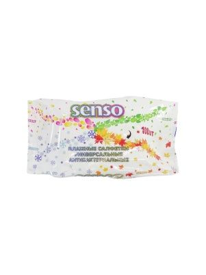 Салфетки влажные универсальные антибактериальные "SENSO", 100 шт