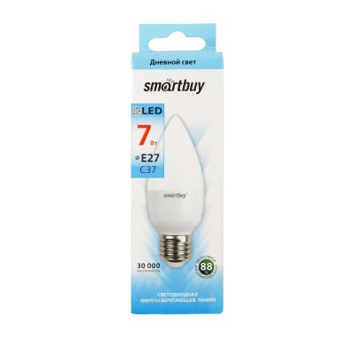 Светодиодная (LED) Лампа Smartbuy-С37-07W/4000/E27