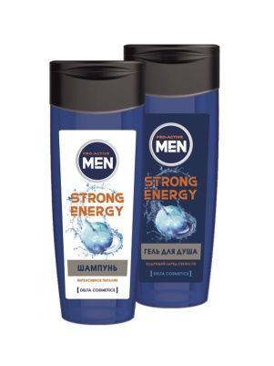 Косметический набор муж. STRONG ENERGY (гель для душа 250 мл + шампунь 250 мл)