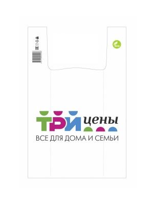 Пакет п/э ПНД - белый, с фирм. символикой , тип: майка 390*600 мм БИО