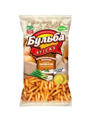 Соломка из цельн.картоф. обжар. "Бульба sticks" со вк. сметаны и лука 75 г