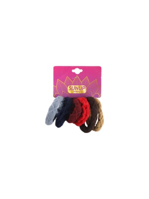 Набор резинок для волос "Вязанка", 6 шт, 3,5 см, в асс-те